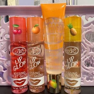 (4) Clear and Fruity roll on Lip glow gloss